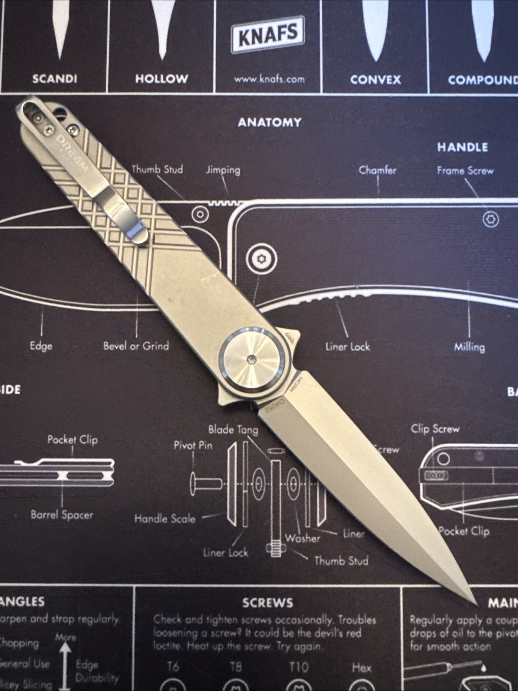 Dreamtech Titanium, 14c28n Blade, Dagger, Model : D4052 (Discontinued)