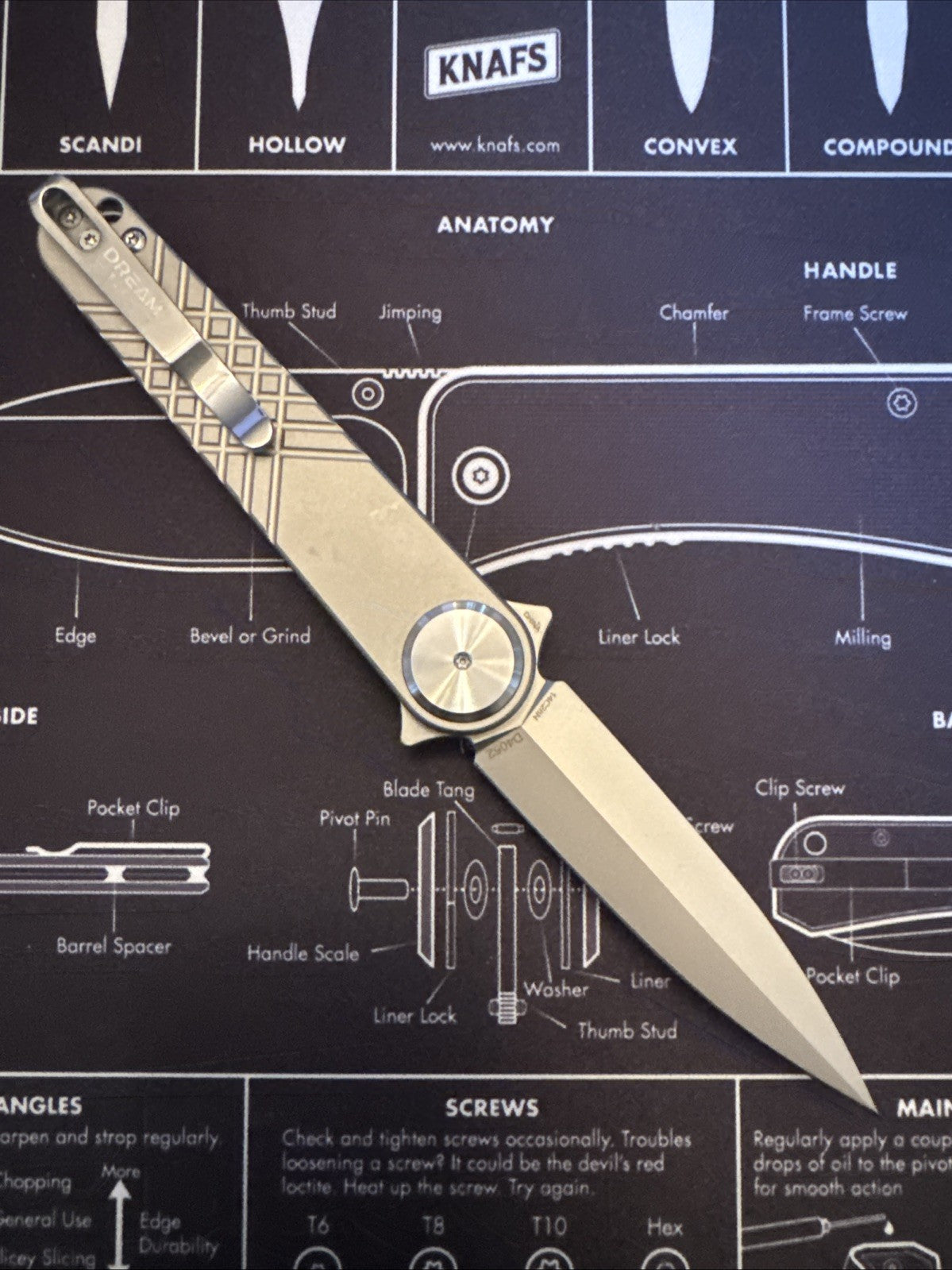 Dreamtech Titanium, 14c28n Blade, Dagger, Model : D4052 (Discontinued)