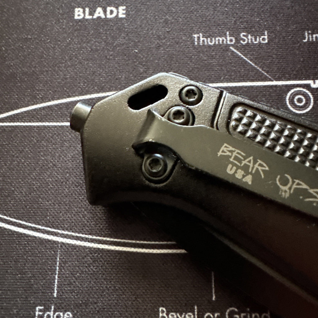 Bear Ops Rancor IV MC-550-AlBK-B-14C28N Made in USA Folding Knife Black Aluminum