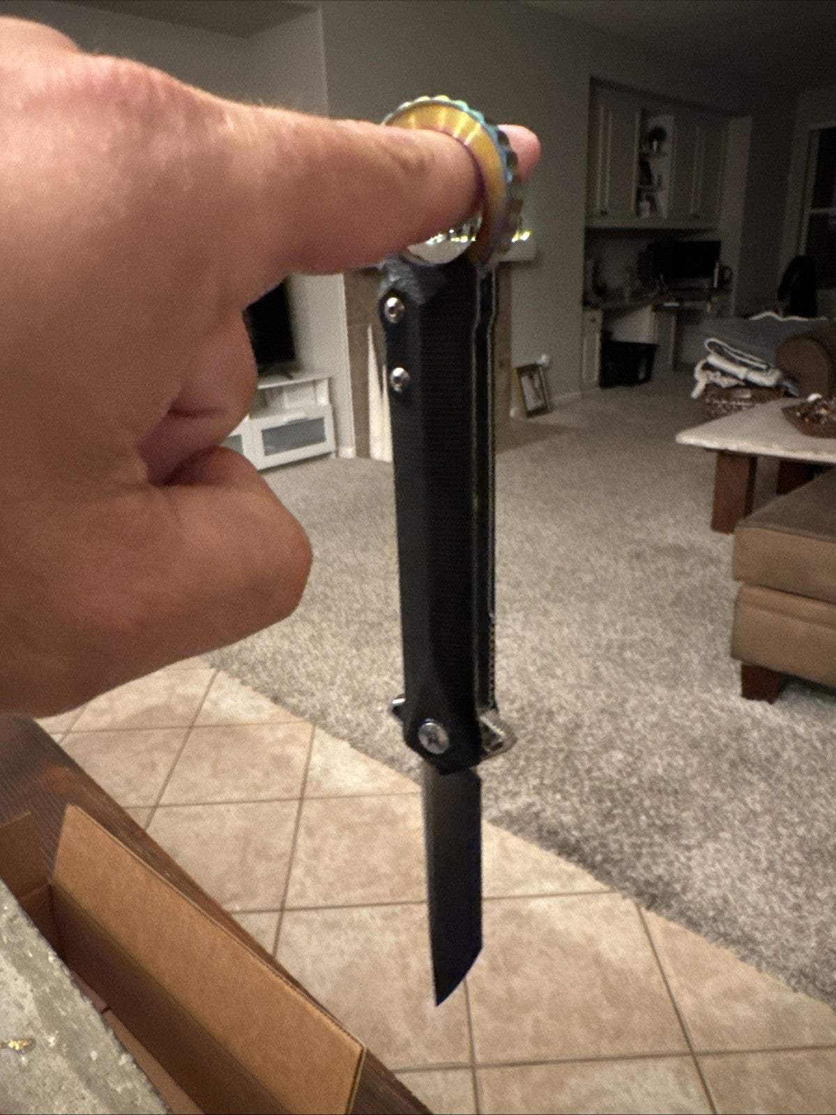 Dreamtech Dagger G10 Handle, D2 Blade, Model: D3312GB 