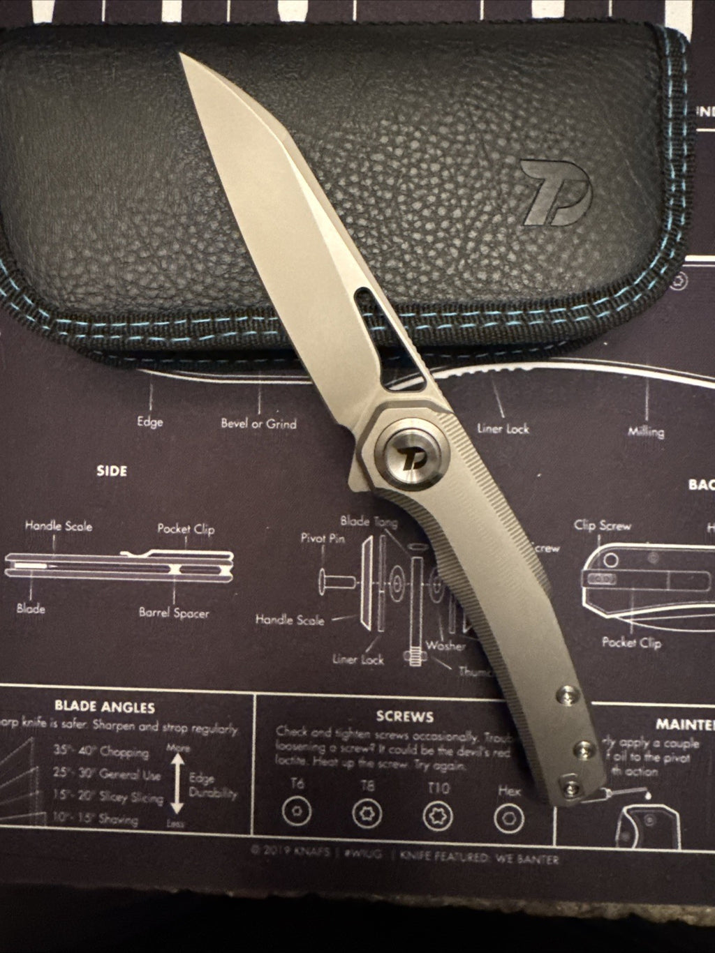 🔥Dreamtech M390 Blade, Button Lock, Titanium Handle,  Model: D4281G 🔥