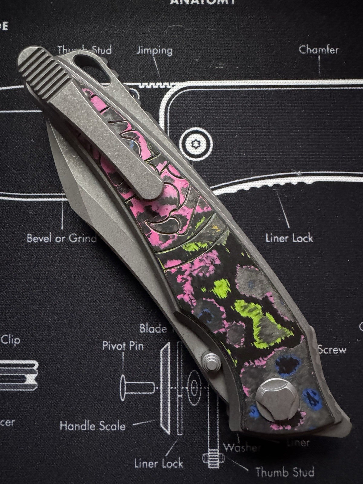 Hawk Knife Designs - Talon – Camo Carbon 80s Inlay (New)