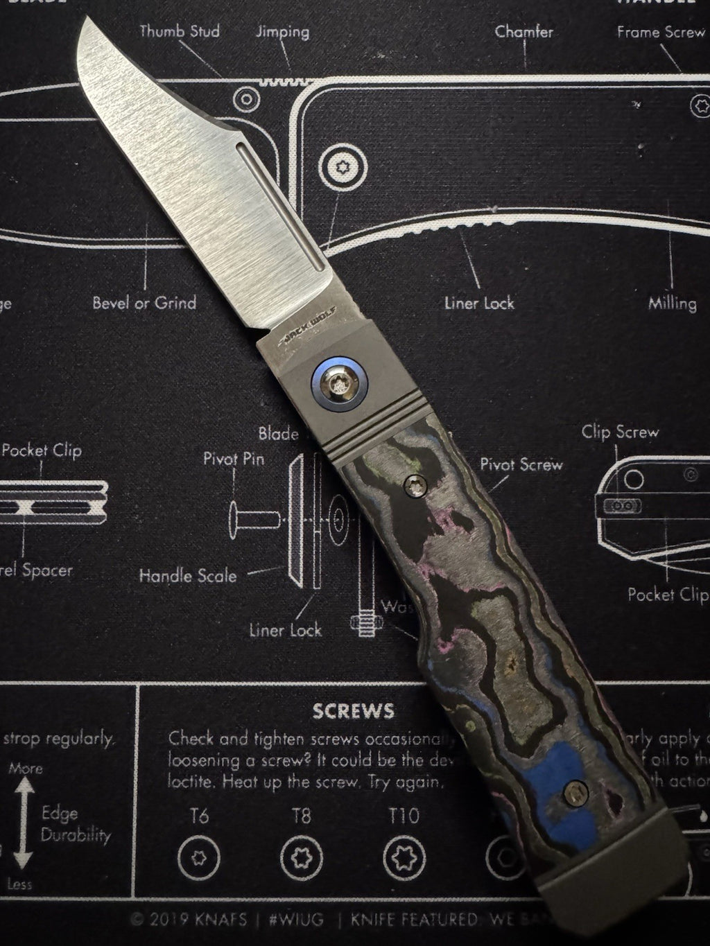 Jack Wolf Knives - GUNSLINGER JACK - CAMOCARBON 80S