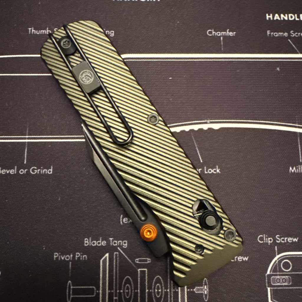 Vosteed Vombat Crossbar Lock Clip Point Folding Knife Aluminum Handle M390 Blade