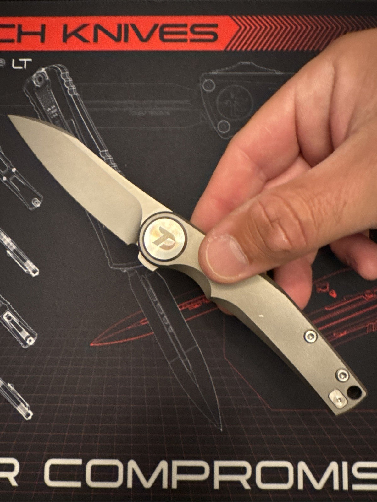 Dreamtech Dtk618tg Titanium M390 Pocket Knife Titanium Handle