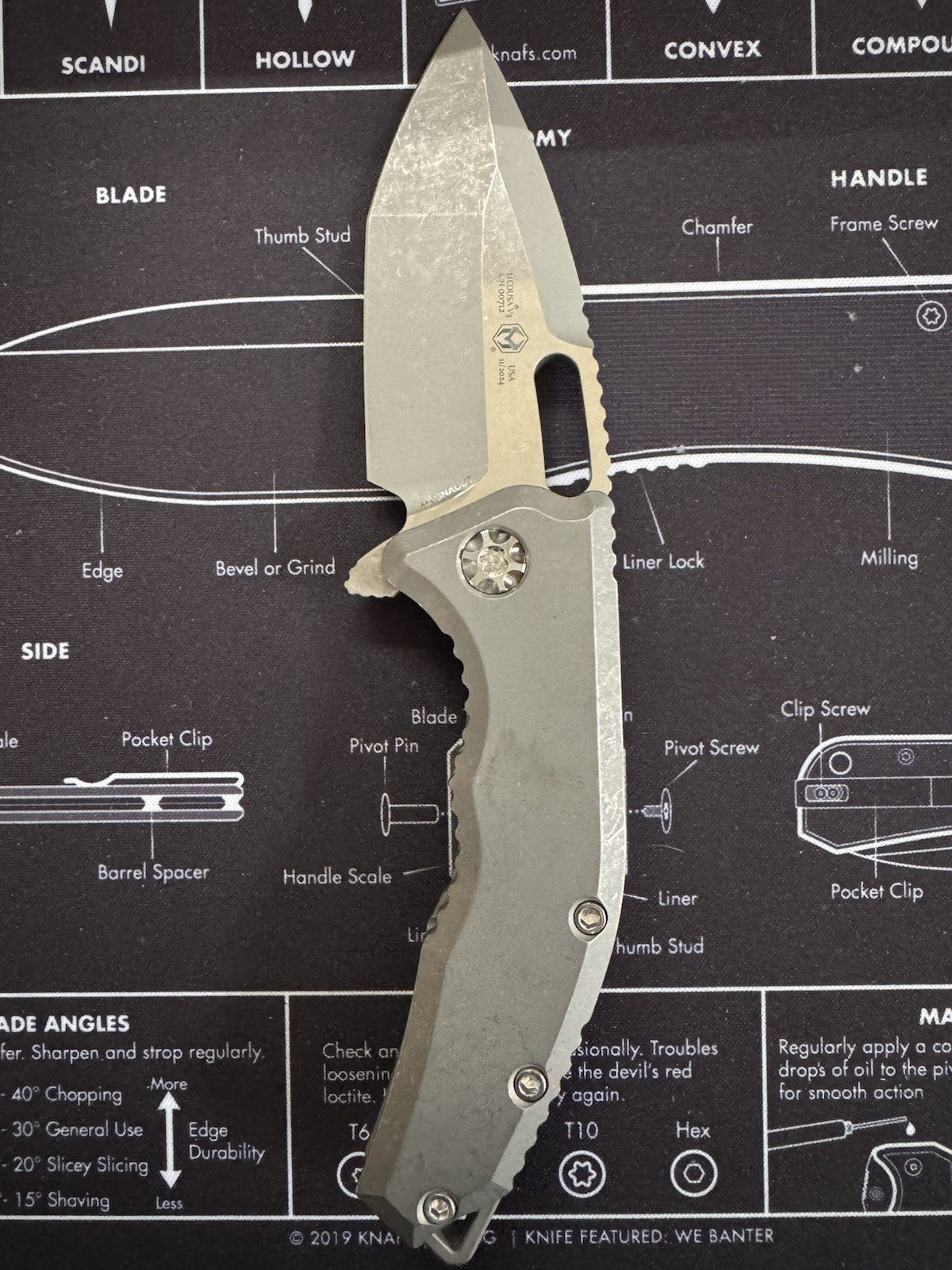 RARE! SOLD OUT  #712 - Heretic Medusa Manual Tanto Battleworn Titanium