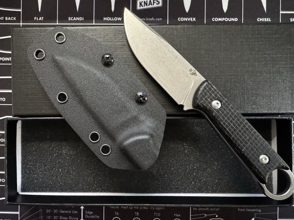 BOP Noble – D2 Fixed Blade Knife with Micarta Handle & Kydex Sheath