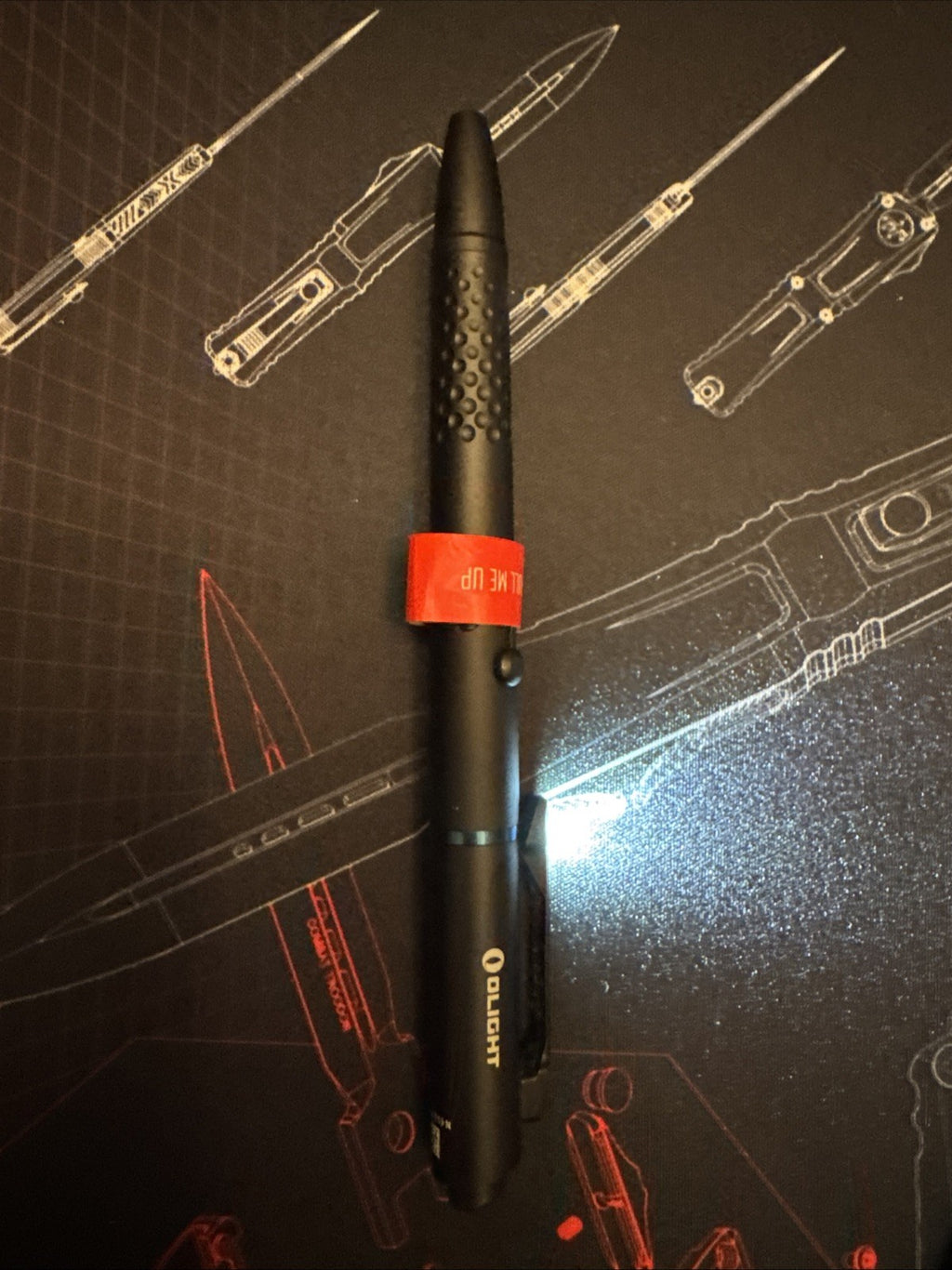 Olight O'Pen Glow Rechargeable Penlight Black Pattern