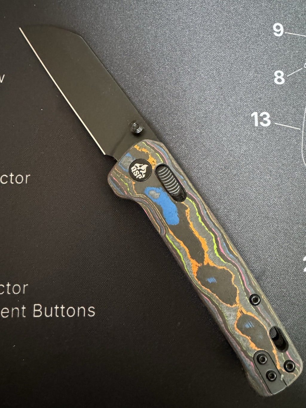 QSP Penguin 80s Camo Carbon Fiber 1 Of 90 Folding Pocket Knife