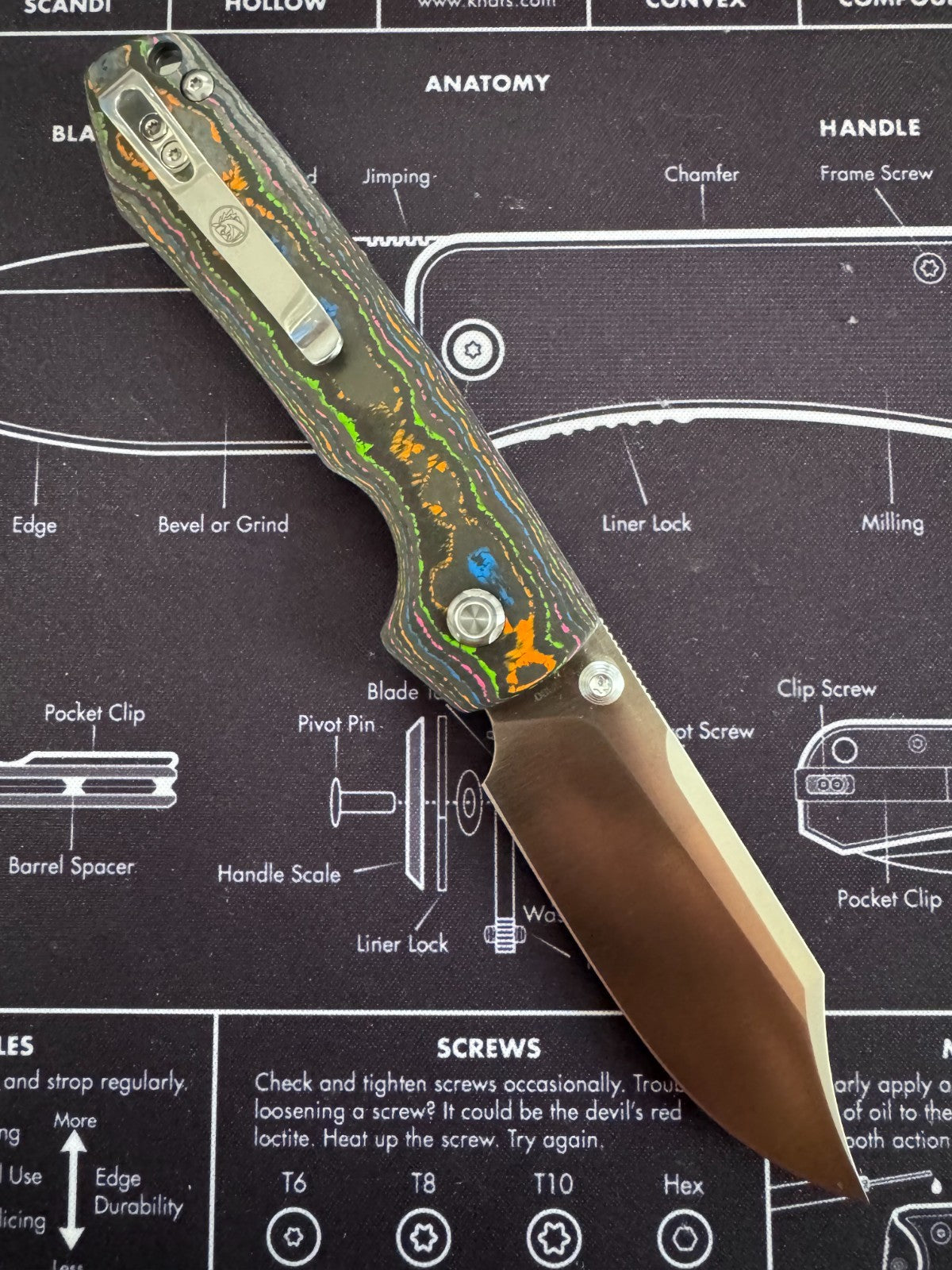 Vosteed Raccoon M390 Satin 80s Camo Carbon Fiber BR OP Exclusive