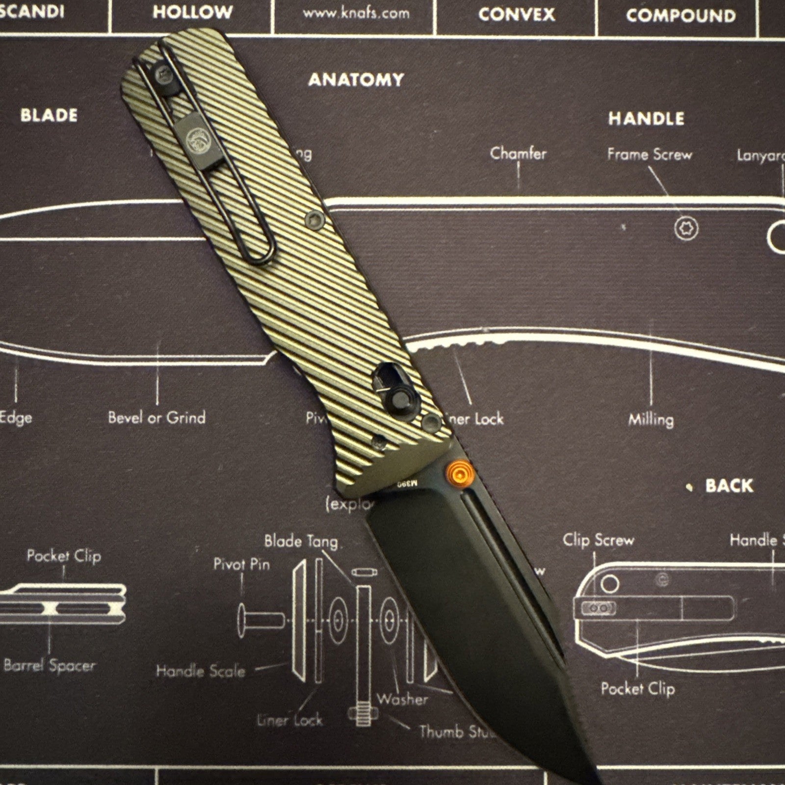 Vosteed Vombat Crossbar Lock Clip Point Folding Knife Aluminum Handle M390 Blade