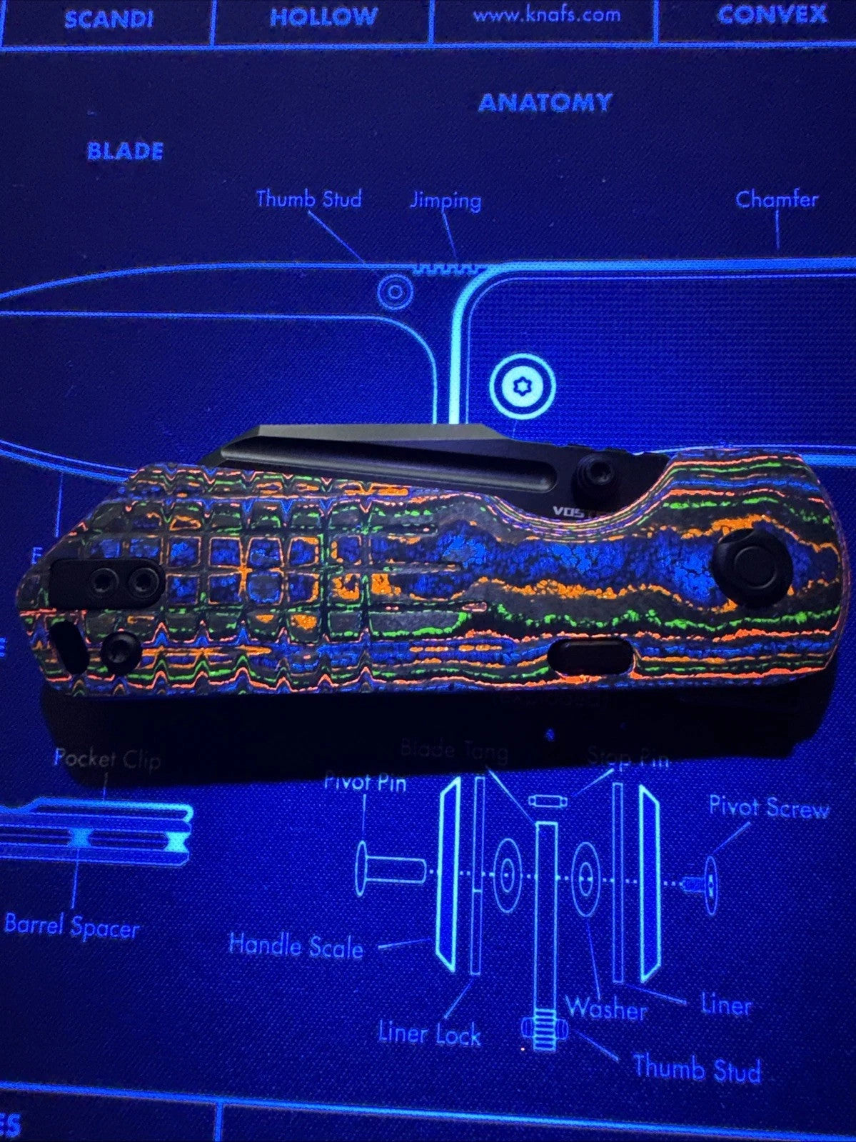 Vosteed Hedgehog - 80s Camo Carbon - Black Stonewash M390 - BR OP Exclusive