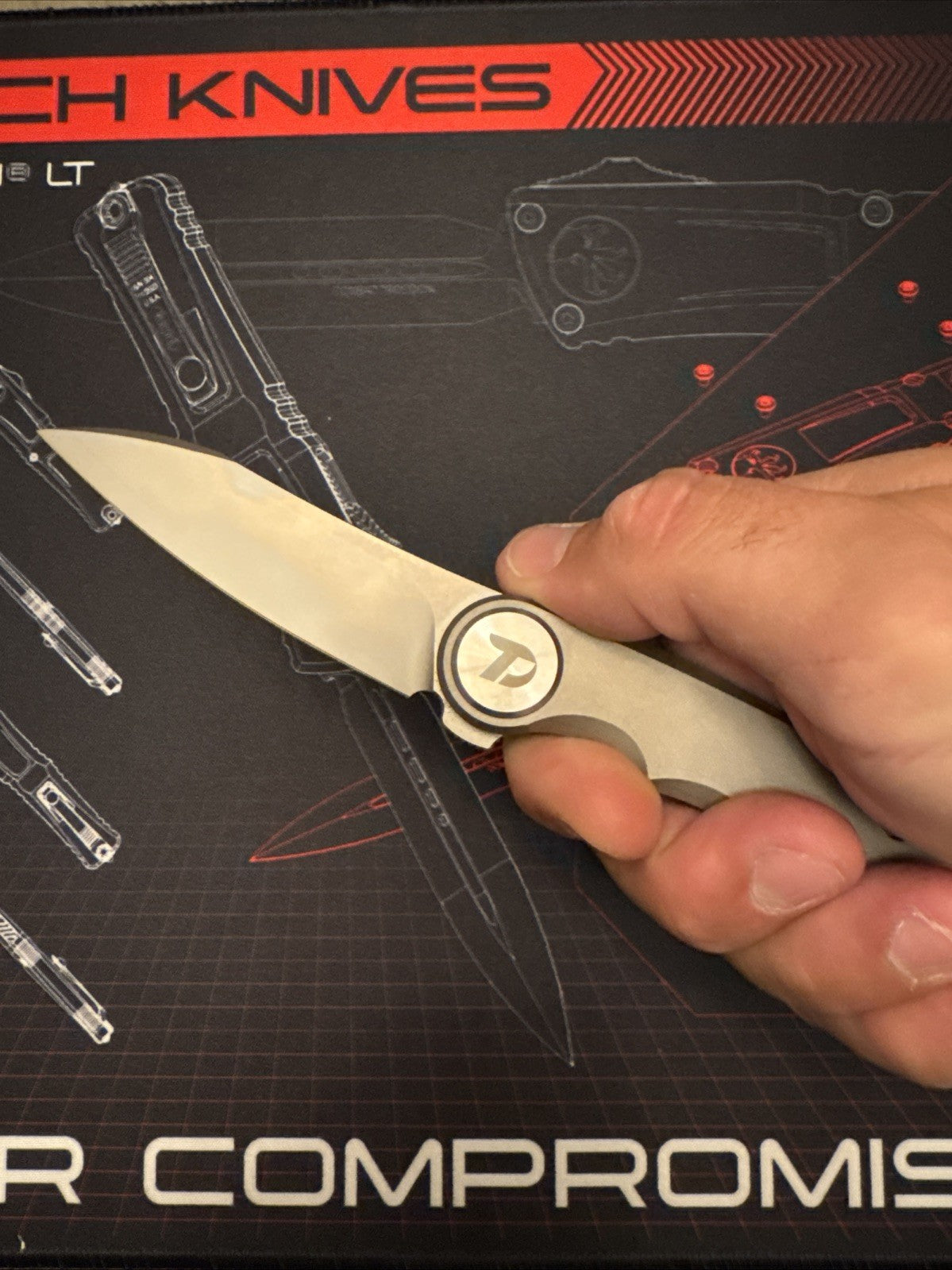 Dreamtech Dtk618tg Titanium M390 Pocket Knife Titanium Handle