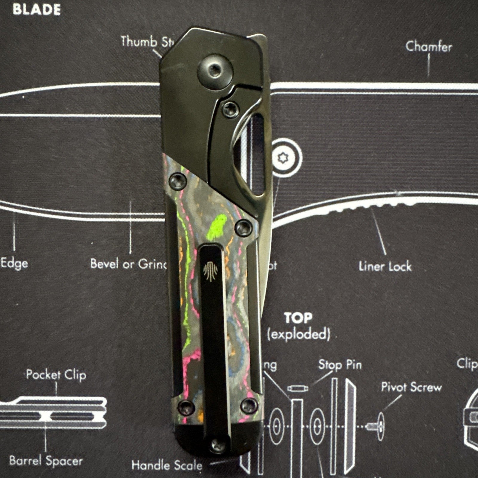 Kizer Mini Militaw 80s Camo Carbon Fiber