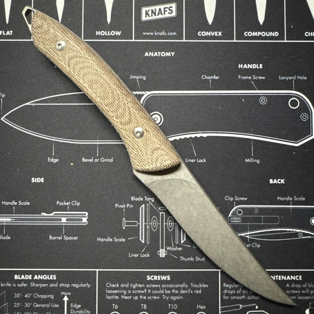 Mercury Trek Fixed Knife 4.75" Full Tang Bohler N690 Steel Blade Micarta Handle