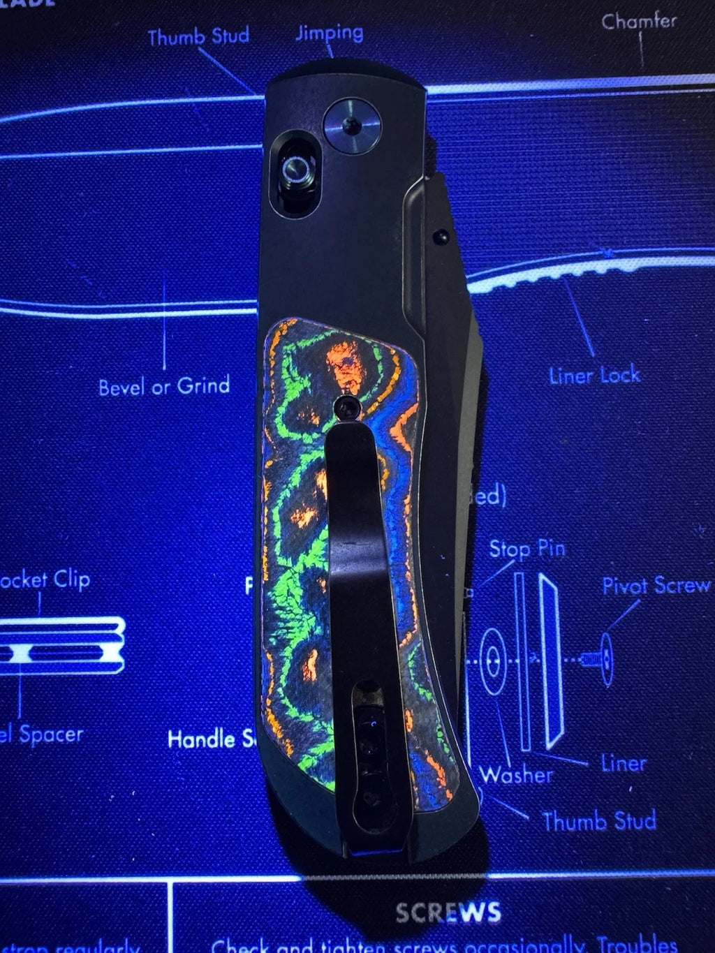 Kizer Tycho, BR-OP EXCLUSIVE, Titanium + 80s Camo Carbon Fiber, DLC S45, BNIB