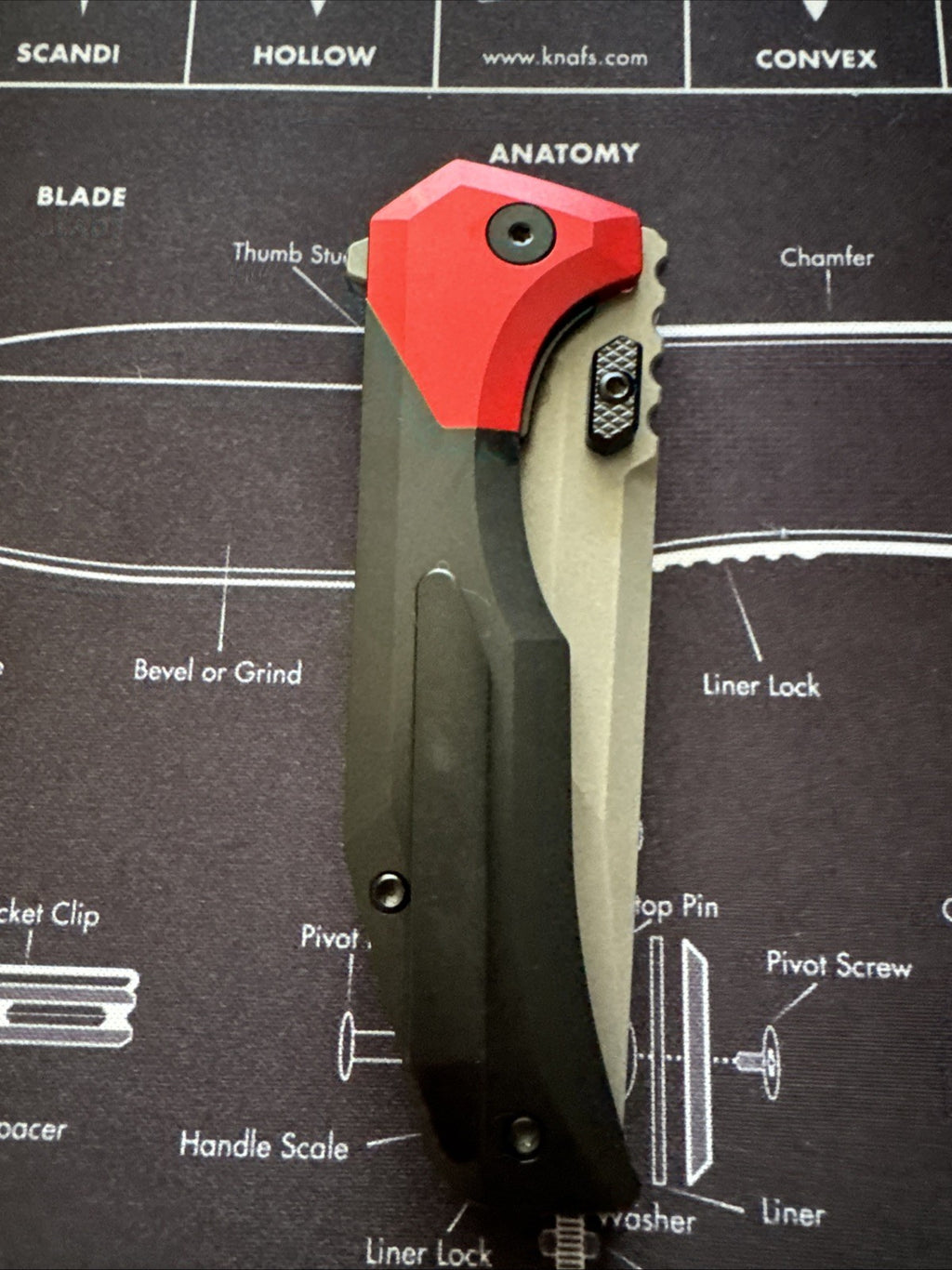 ARCANE DESIGN - BLACK/RED PVD NECRONAUT V3 Magnacut - Titanium