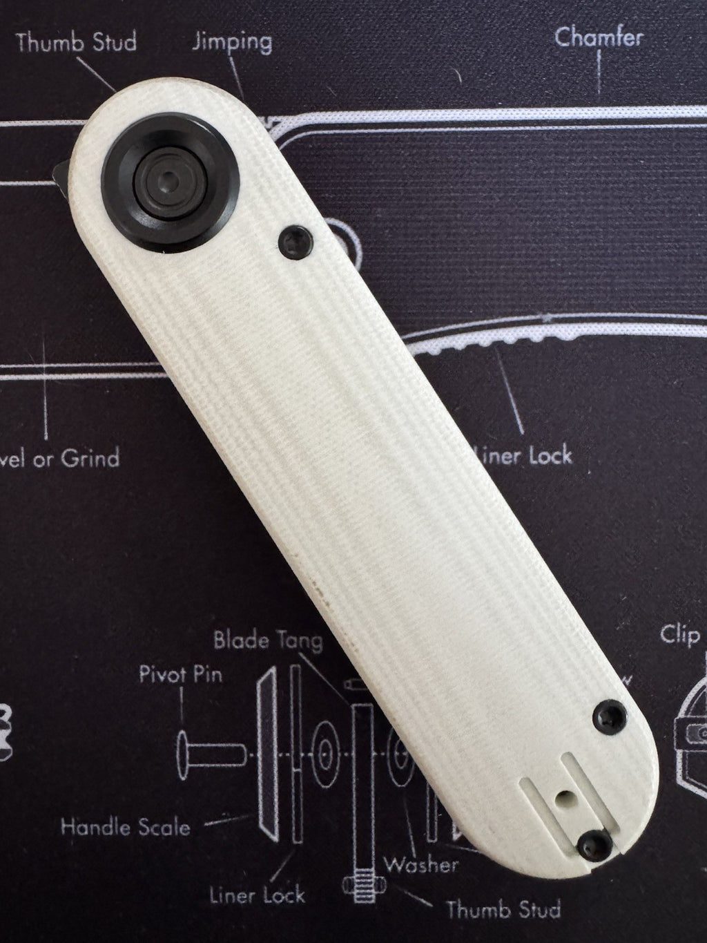 Vosteed Corgi-V 295 Vanchor Lock White G10 Folding N690 Pocket Knife A3712