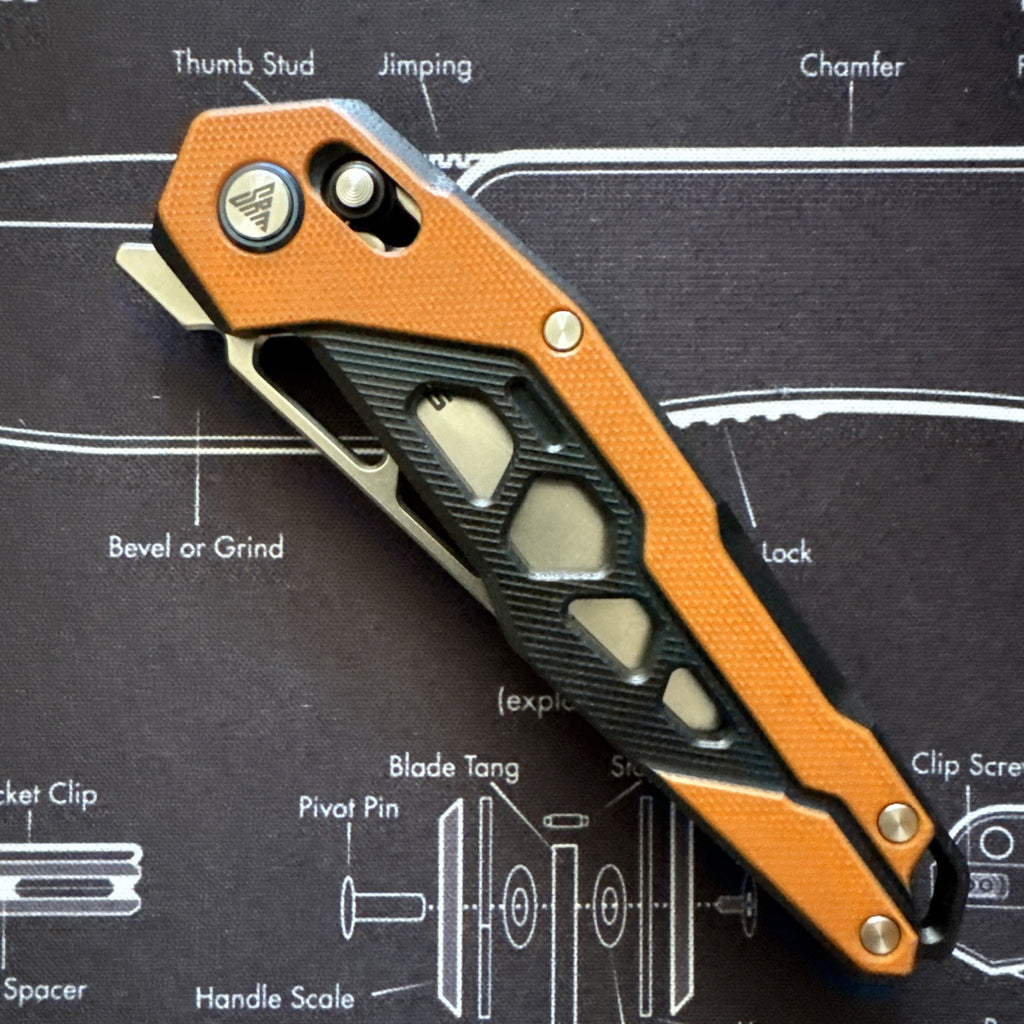 SRM Ambi Lock Folding Knife Mecha 9225-GJ (D2 Blade, G10 Handle)