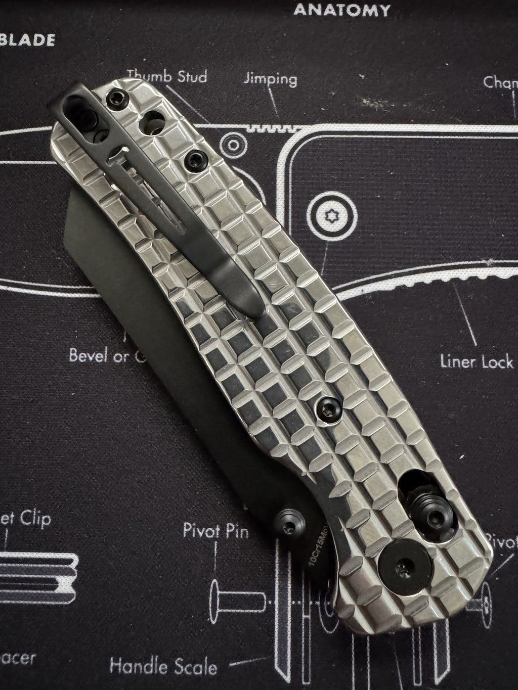 Cicada's Wing Bar Lock Knife Mirror polished FRAG Stainless 10CR15MOV