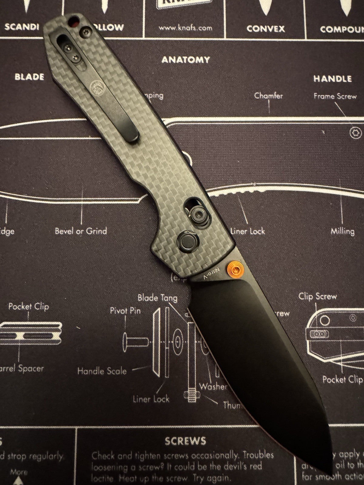 Vosteed Raccoon® - Crossbar Lock Knife 3.25" Nitro-V Blade & Carbon Fiber