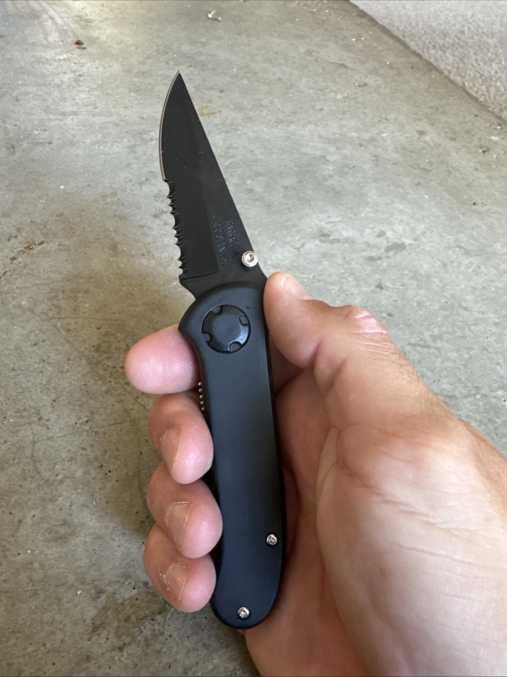 Pocket Knife All Black Barracuda Folding Knife