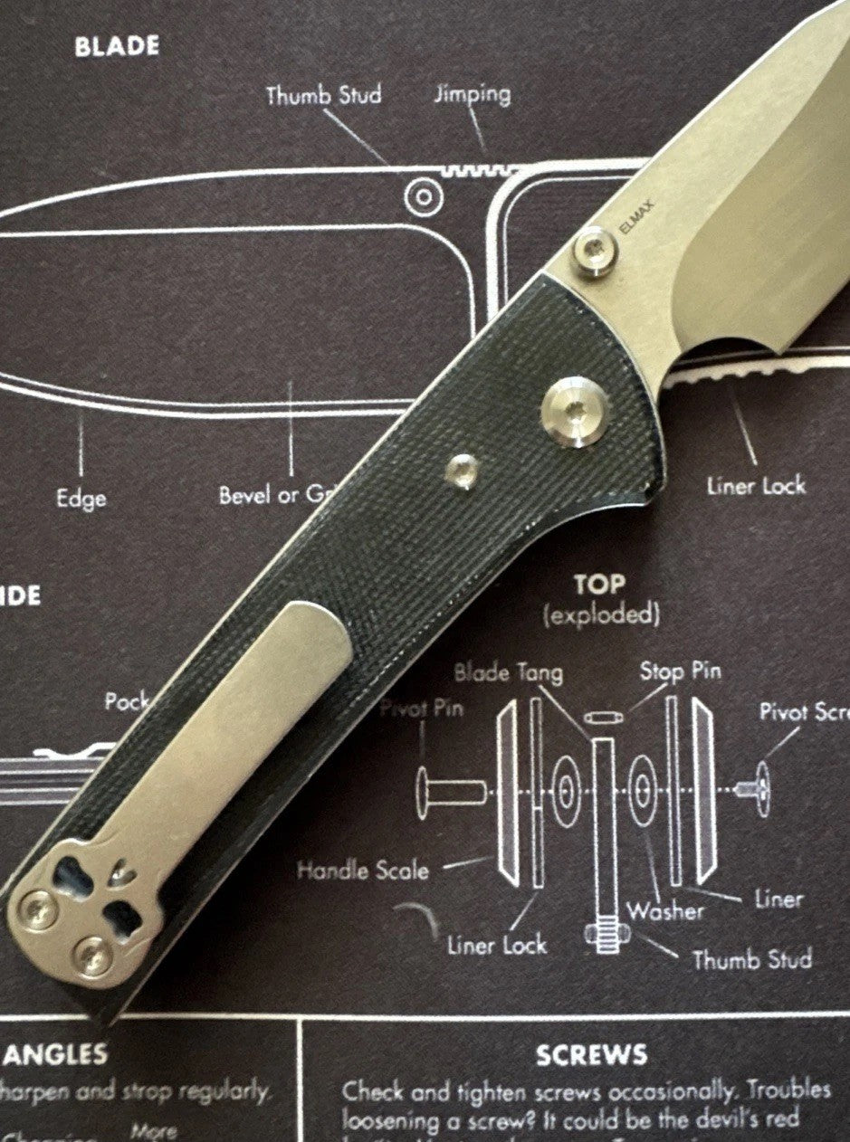 Chaves Knives Scapegoat Street Spear Point Black Micarta - SIGNED BY CHAVEZ!!!!