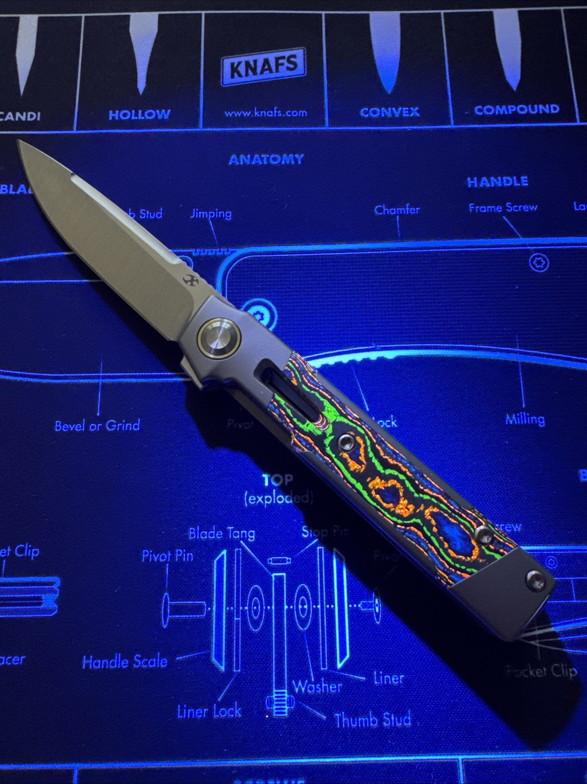 KANSEPT Kitpu Flipper Stonewashed Titanium with 80S Camocarbon