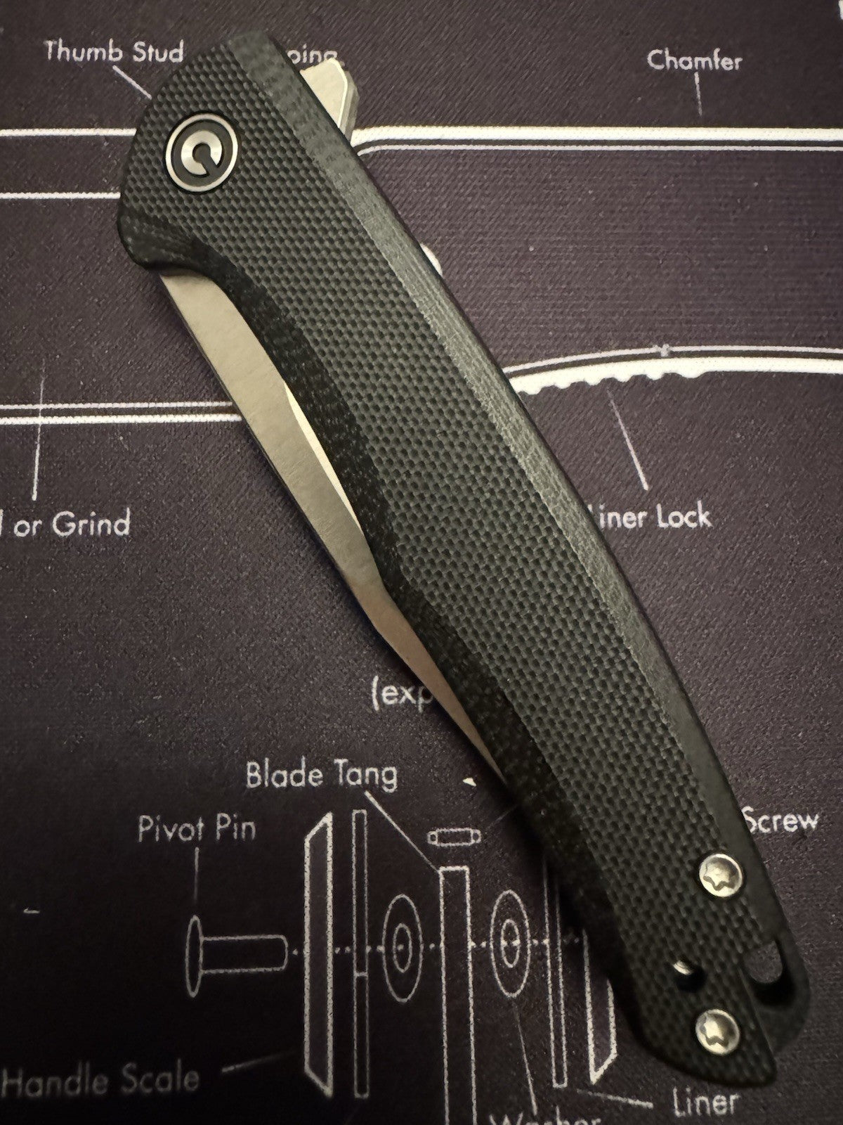 CIVIVI Mini Sandbar Liner Lock Manual Flipper Knife Black G-10 Nitro-V Blade 