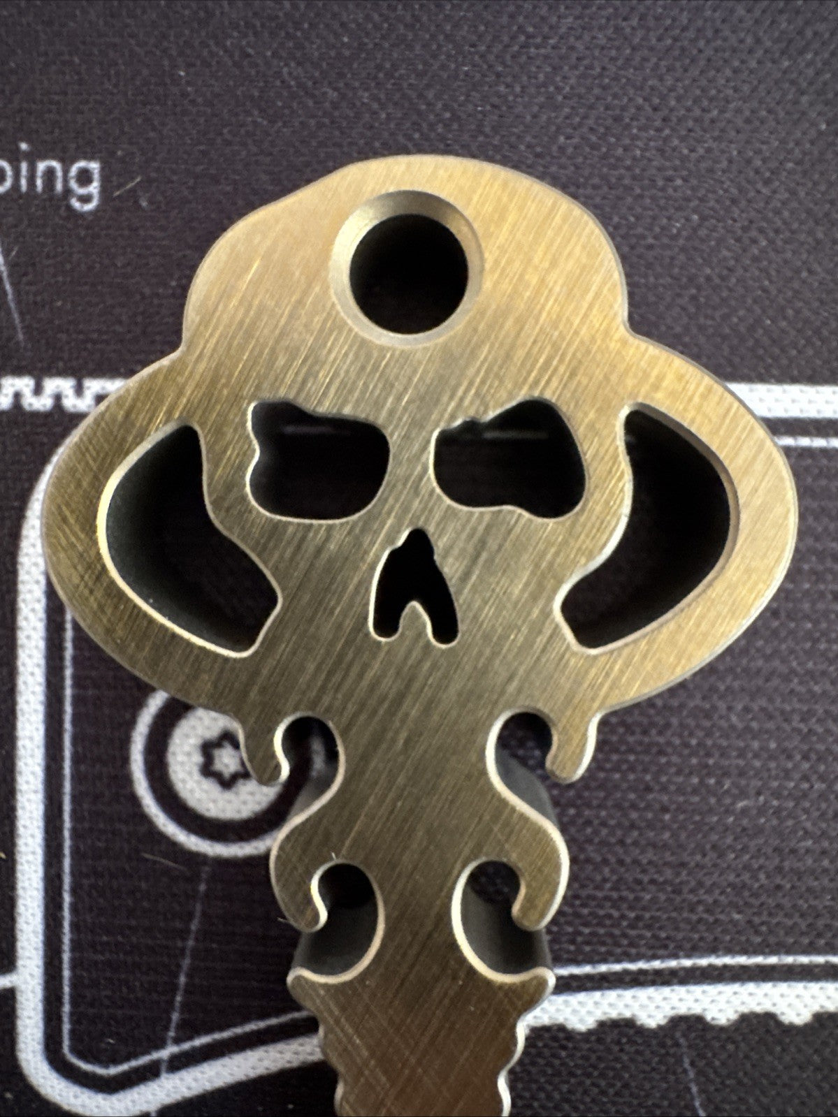 Chaves Knives Titanium Anodized Bronze Color Skeleton Key Prybar  - Brand New!