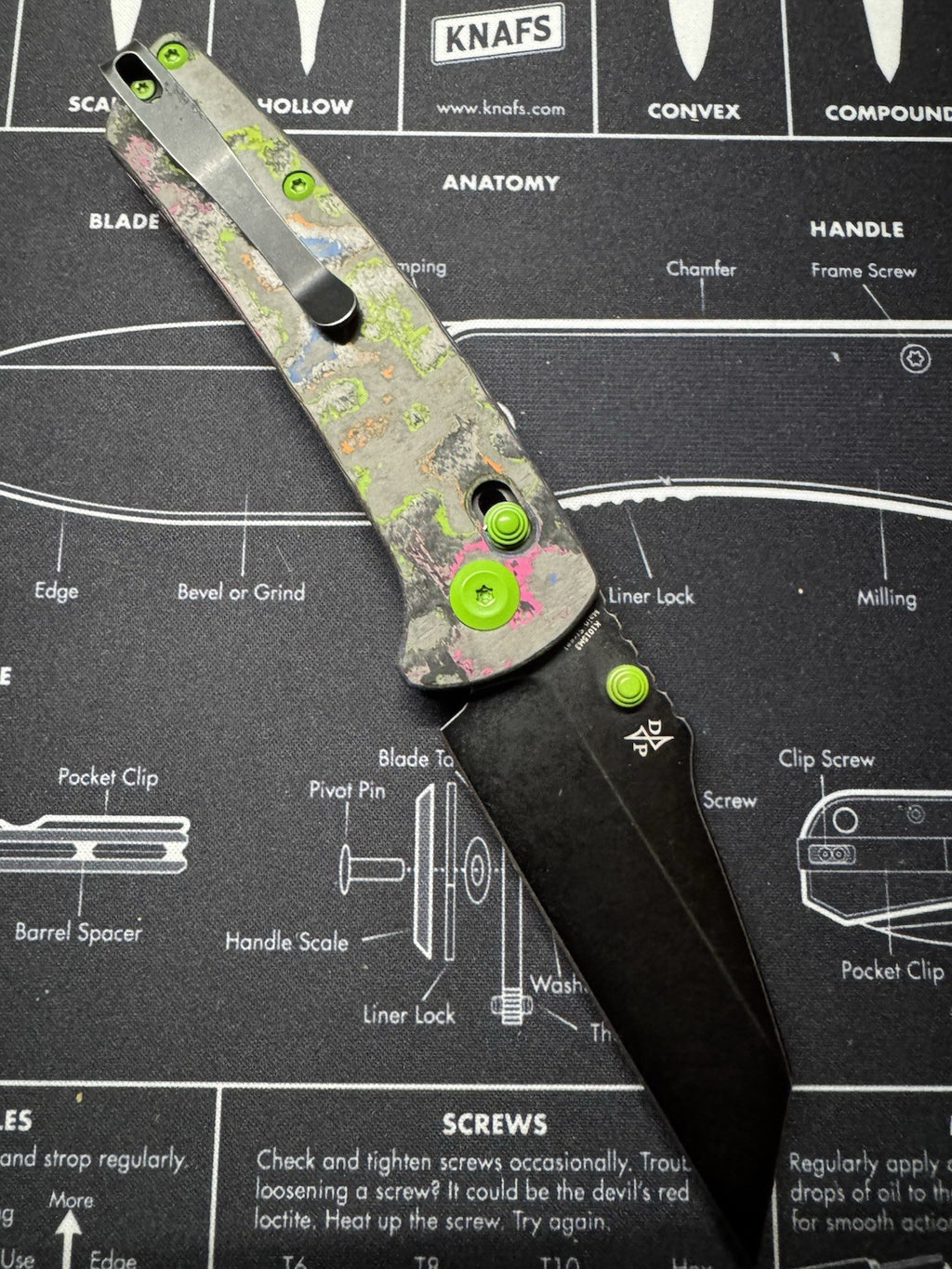 KANSEPT Main Street Crossbar Lock 80S Camo Carbon Handle S35VN Blade K1015M3