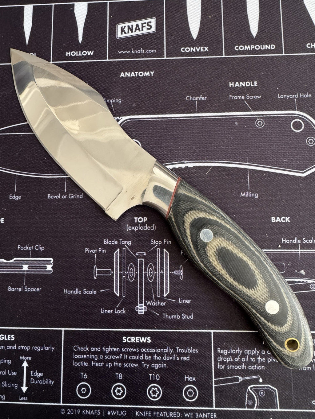 Gift-Ready 8.9" Damascus / Steel Knife Full Tang Hunt it Hunt + Leather Sheath