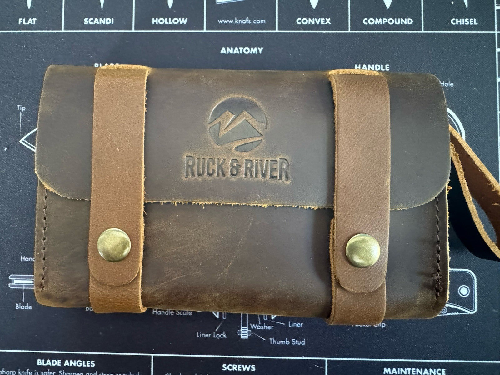 Ruck & River Leather Spice Holder Kit w/ 6 Jars Travel Spices Pouch Camp Cooking