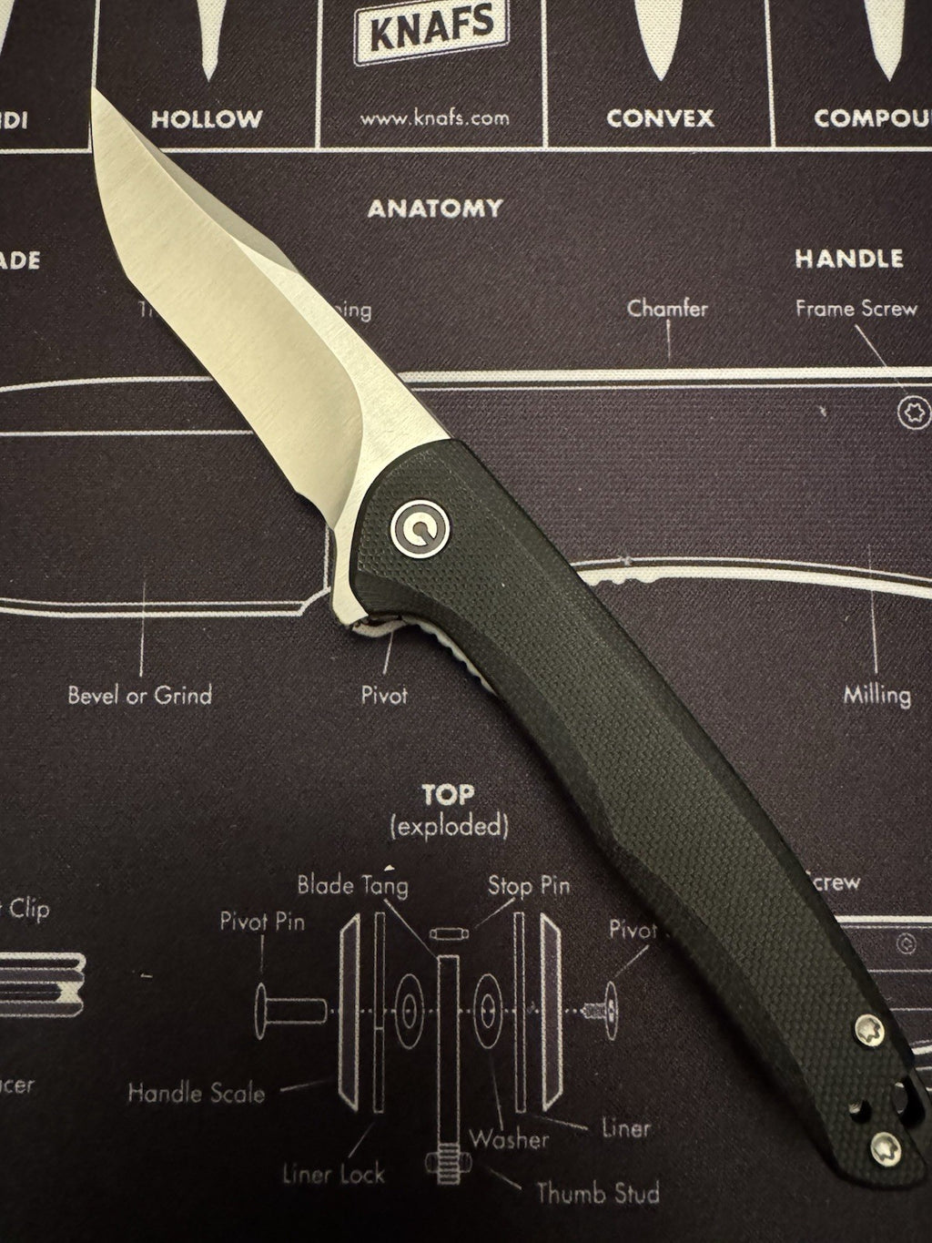 CIVIVI Mini Sandbar Liner Lock Manual Flipper Knife Black G-10 Nitro-V Blade 
