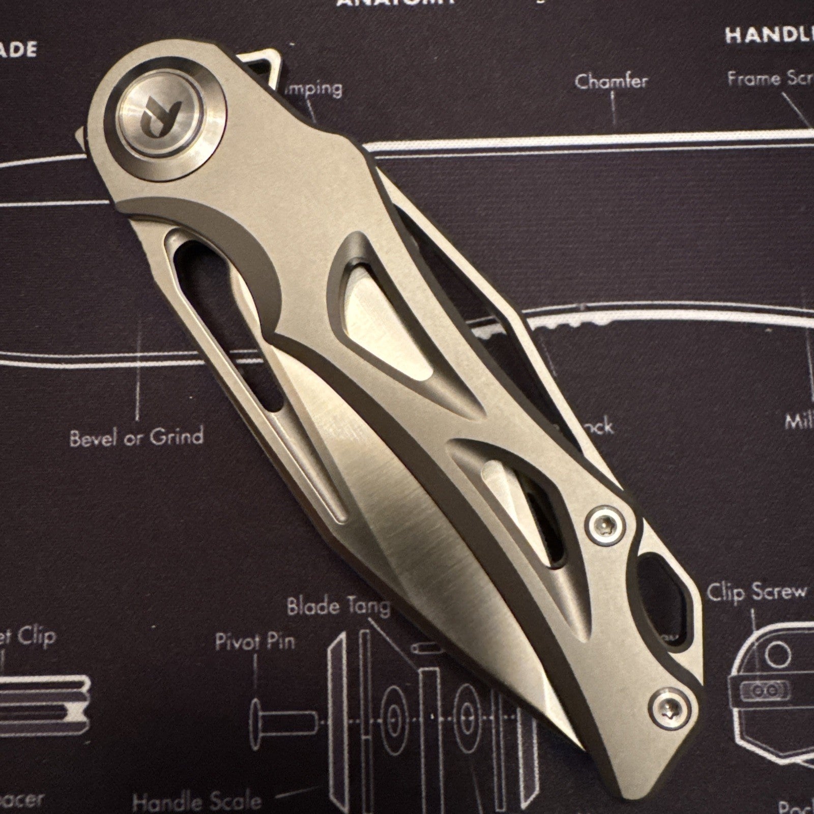 🔥Dreamtech M390 Blade, Button Lock, Titanium Handle,  Model: D3665G 🔥