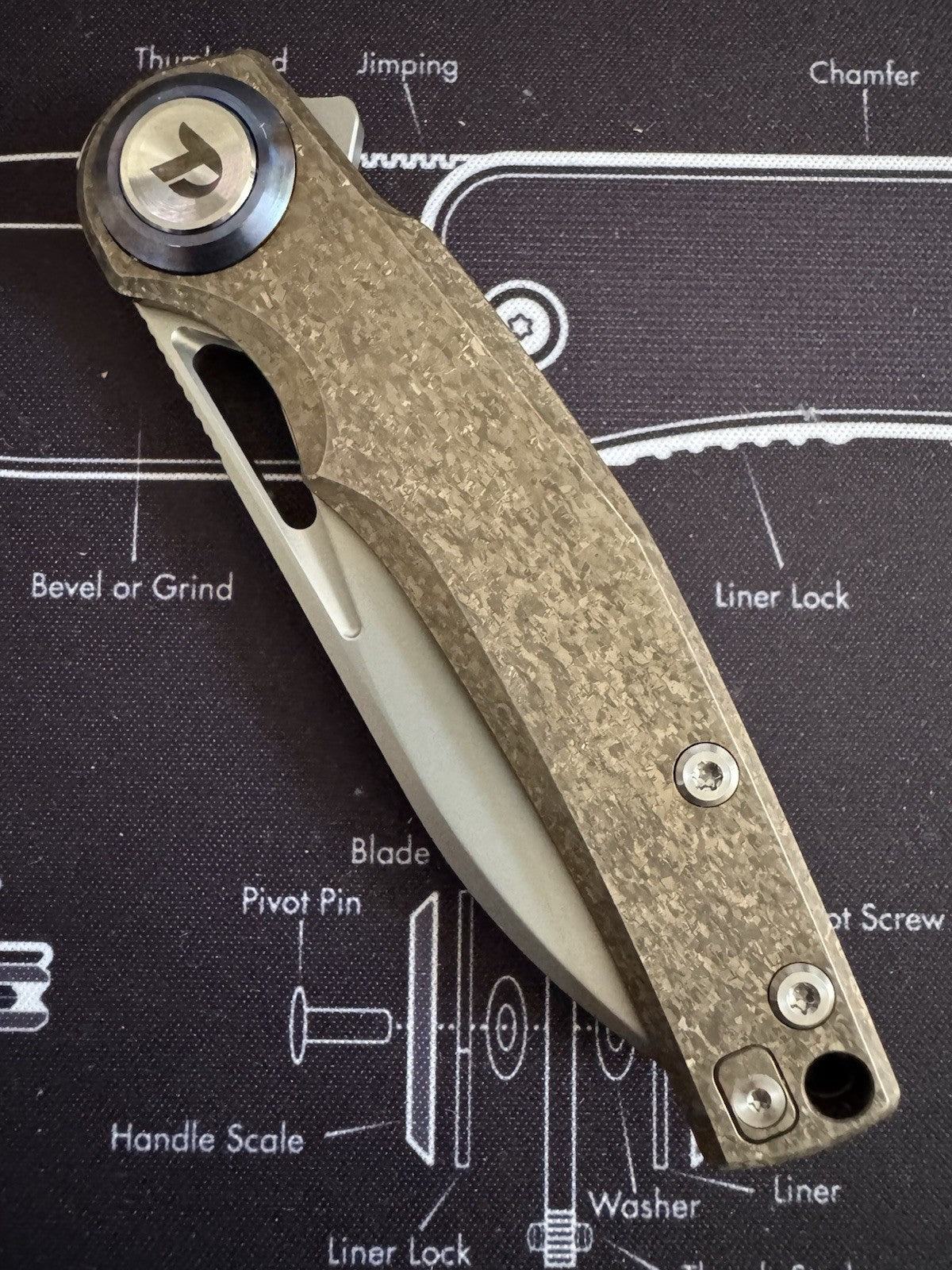 RARE Shot Show Dreamtech Prototype / Sample - M390 Cristalized Titanium D4129