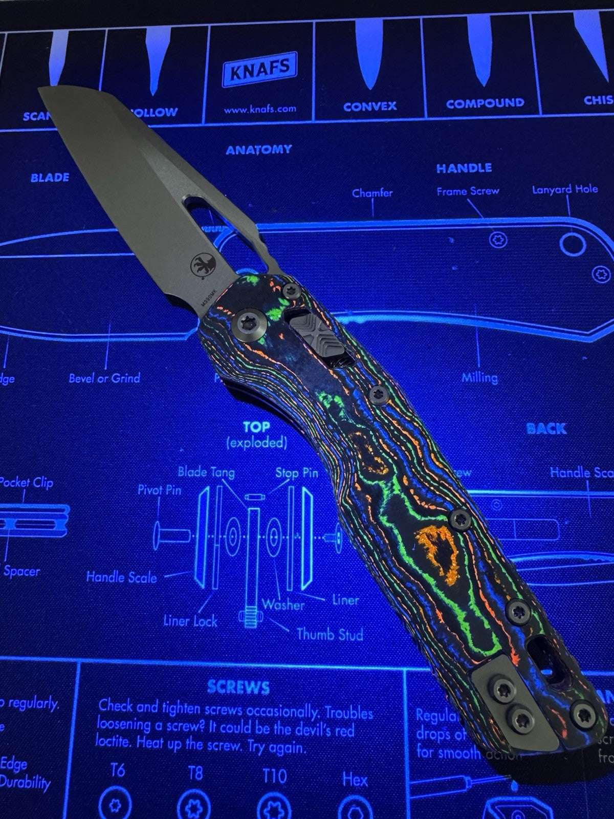 Microtech Knives MSI RAM LOK 80s Camo Carbon M390MK Apocalyptic Standard 210T-1