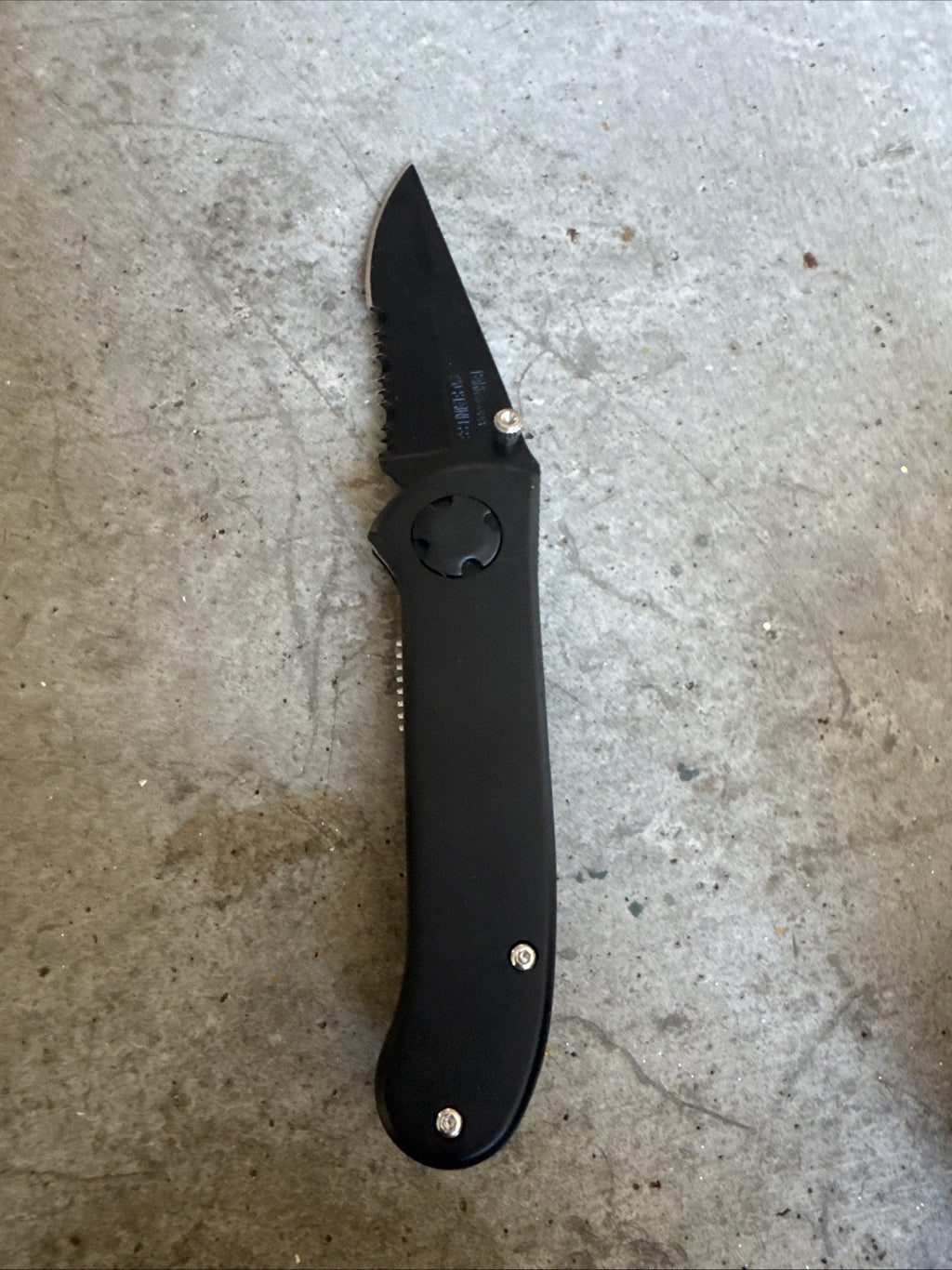 Pocket Knife All Black Barracuda Folding Knife