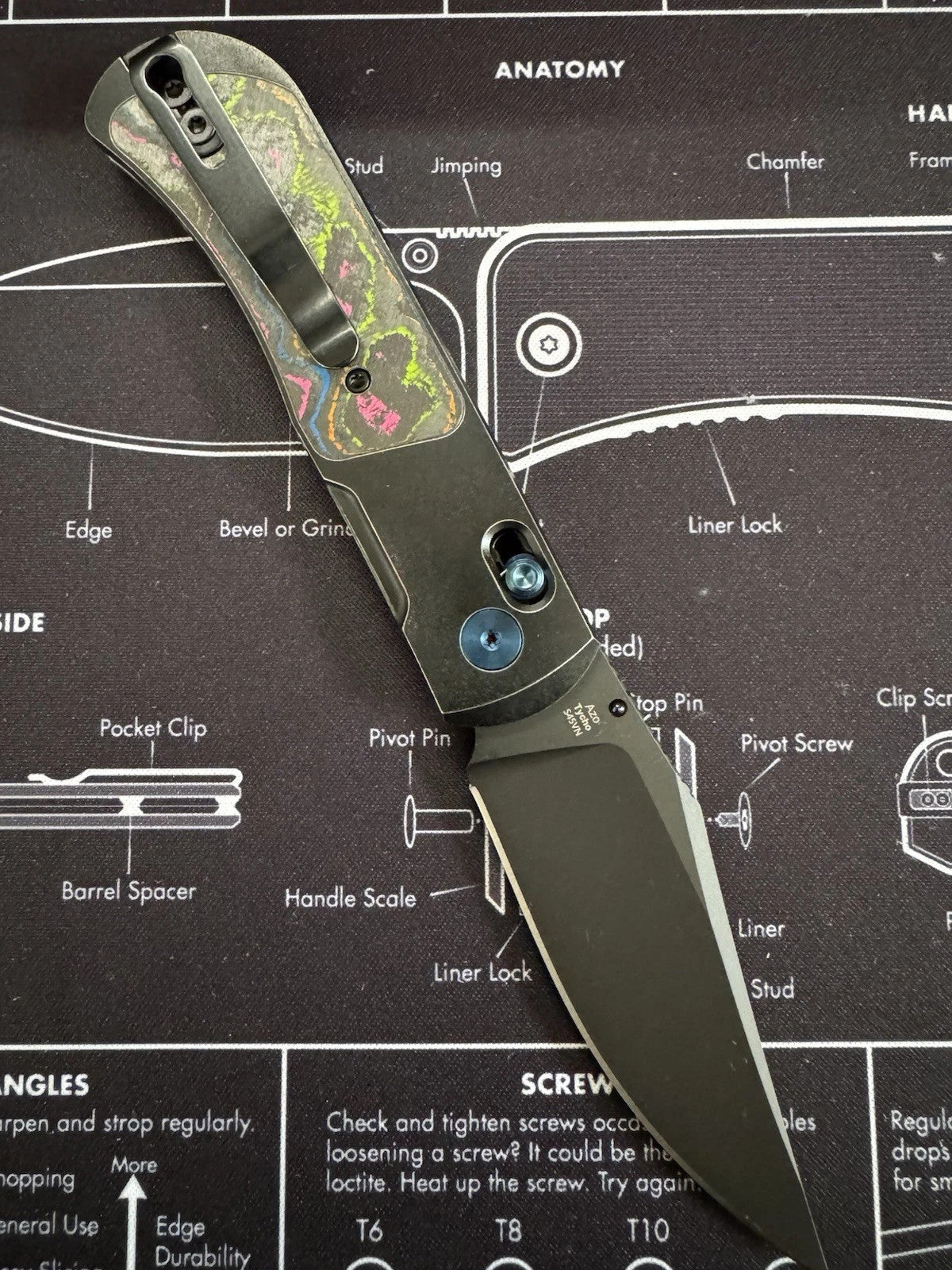 Kizer Tycho, BR-OP EXCLUSIVE, Titanium + 80s Camo Carbon Fiber, DLC S45, BNIB