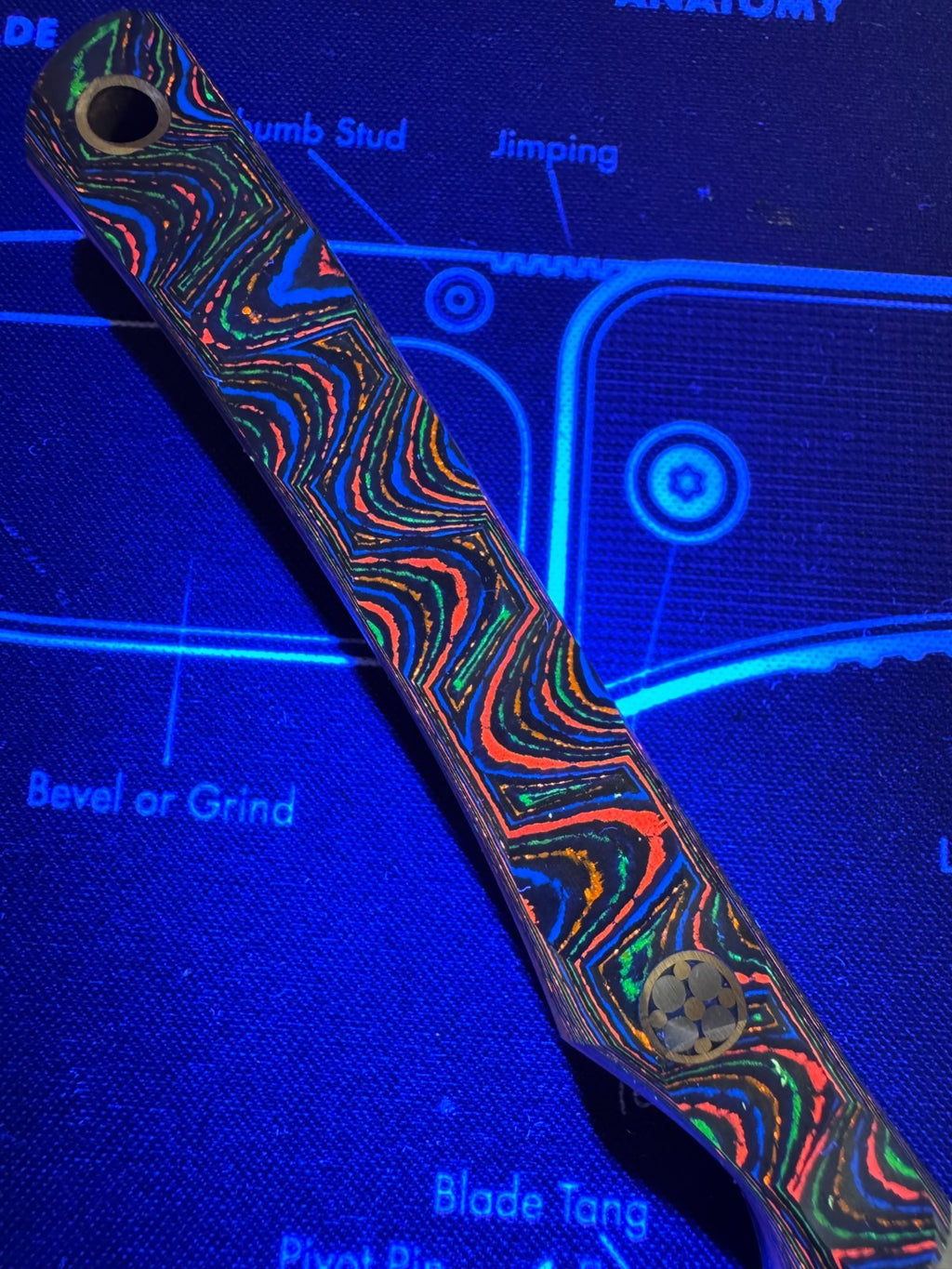 Christian Lishen Mini Scalpel 80s Camo Carbon Sculpted Handle - AEB-L Steel