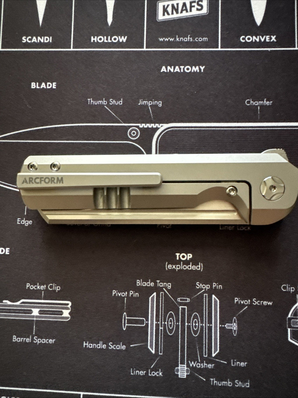 Arcform Slimfoot Frame Lock Titanium M390