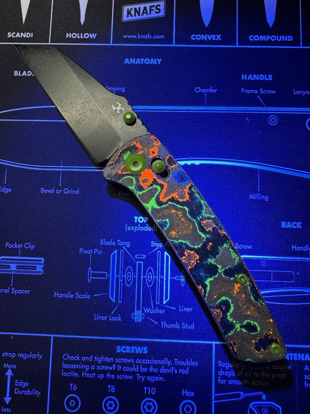 KANSEPT Main Street Crossbar Lock 80S Camo Carbon Handle S35VN Blade K1015M3