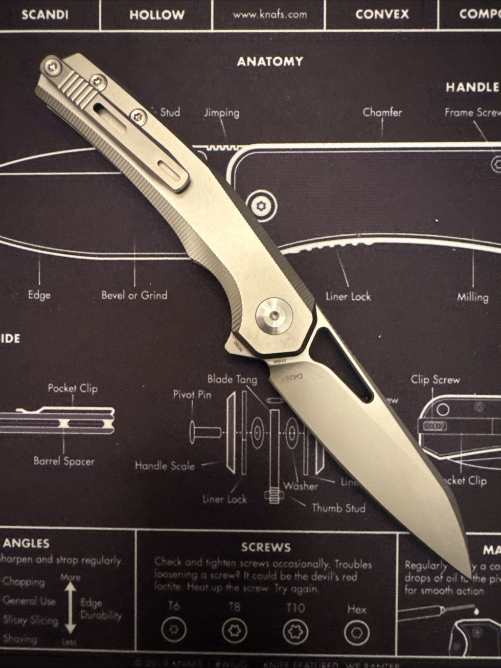 🔥Dreamtech M390 Blade, Button Lock, Titanium Handle,  Model: D4281G 🔥