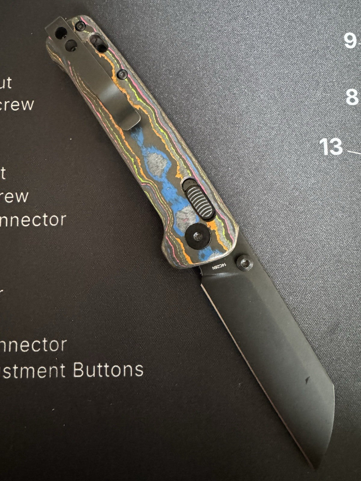 QSP Penguin 80s Camo Carbon Fiber 1 Of 90 Folding Pocket Knife