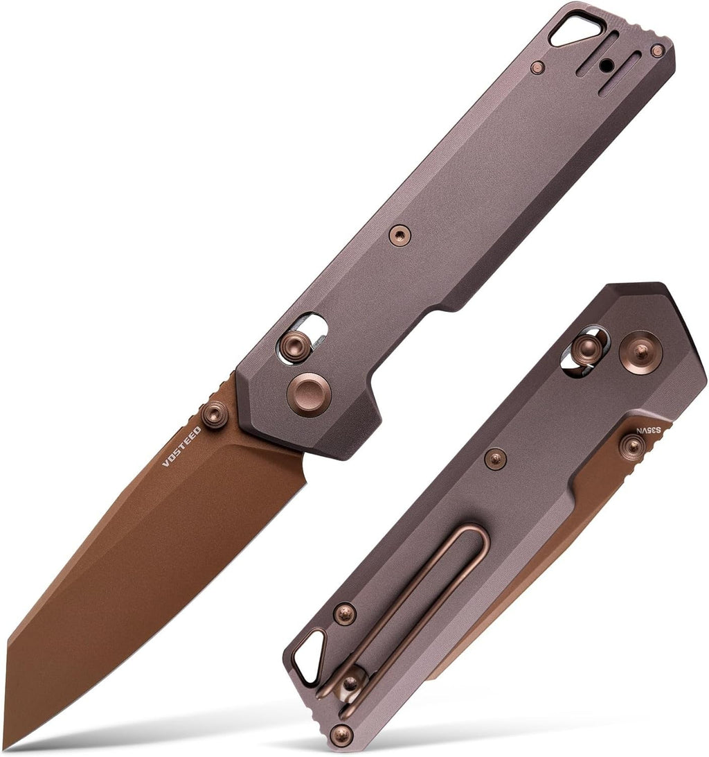 SOLD OUT - Vosteed Parallel Crossbar Lock 3" S35VN Copper Titanium