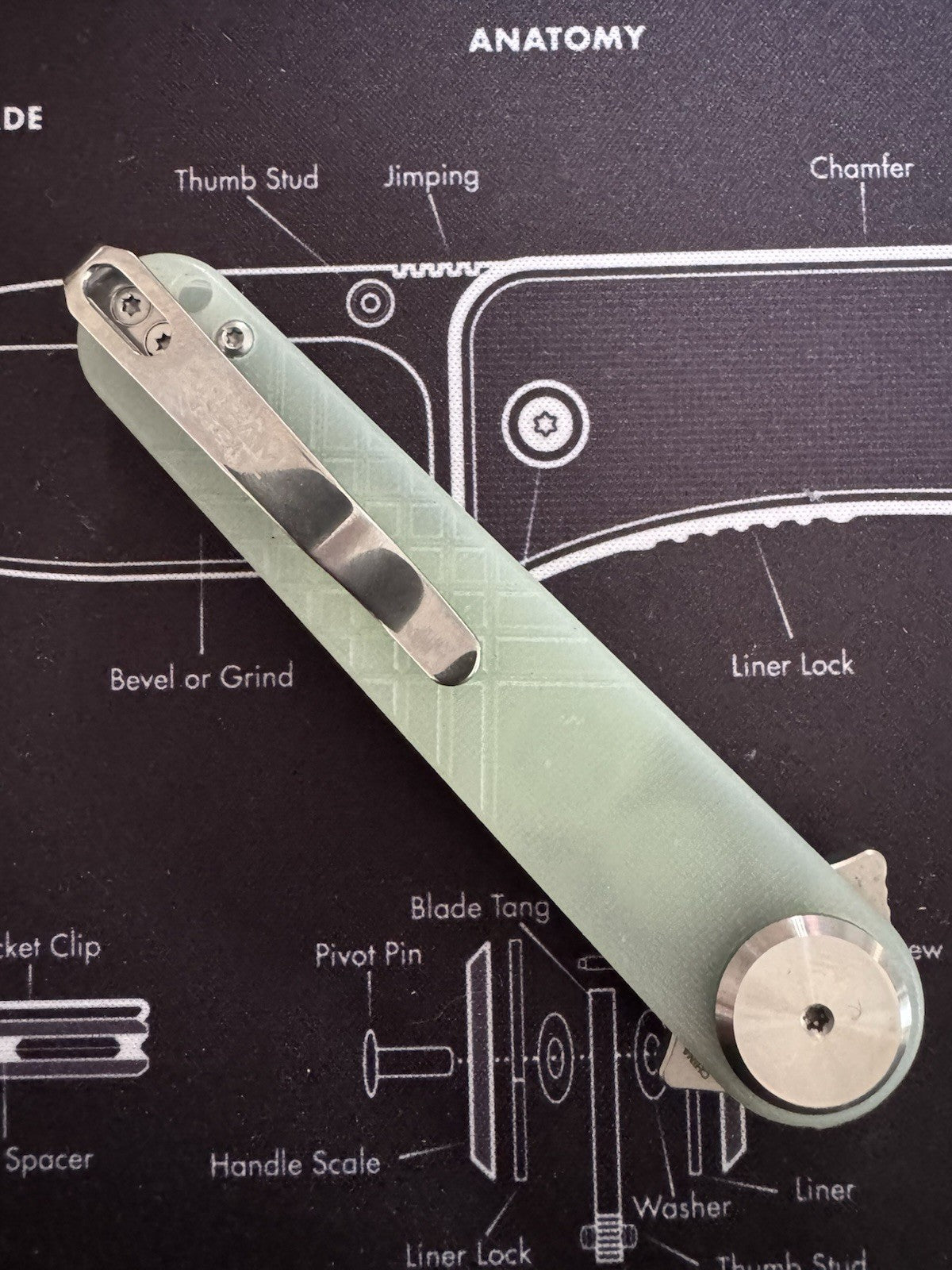 Dreamtech G10 Jade, 14c28n Blade, Dagger, Model : D4052 (Discontinued)