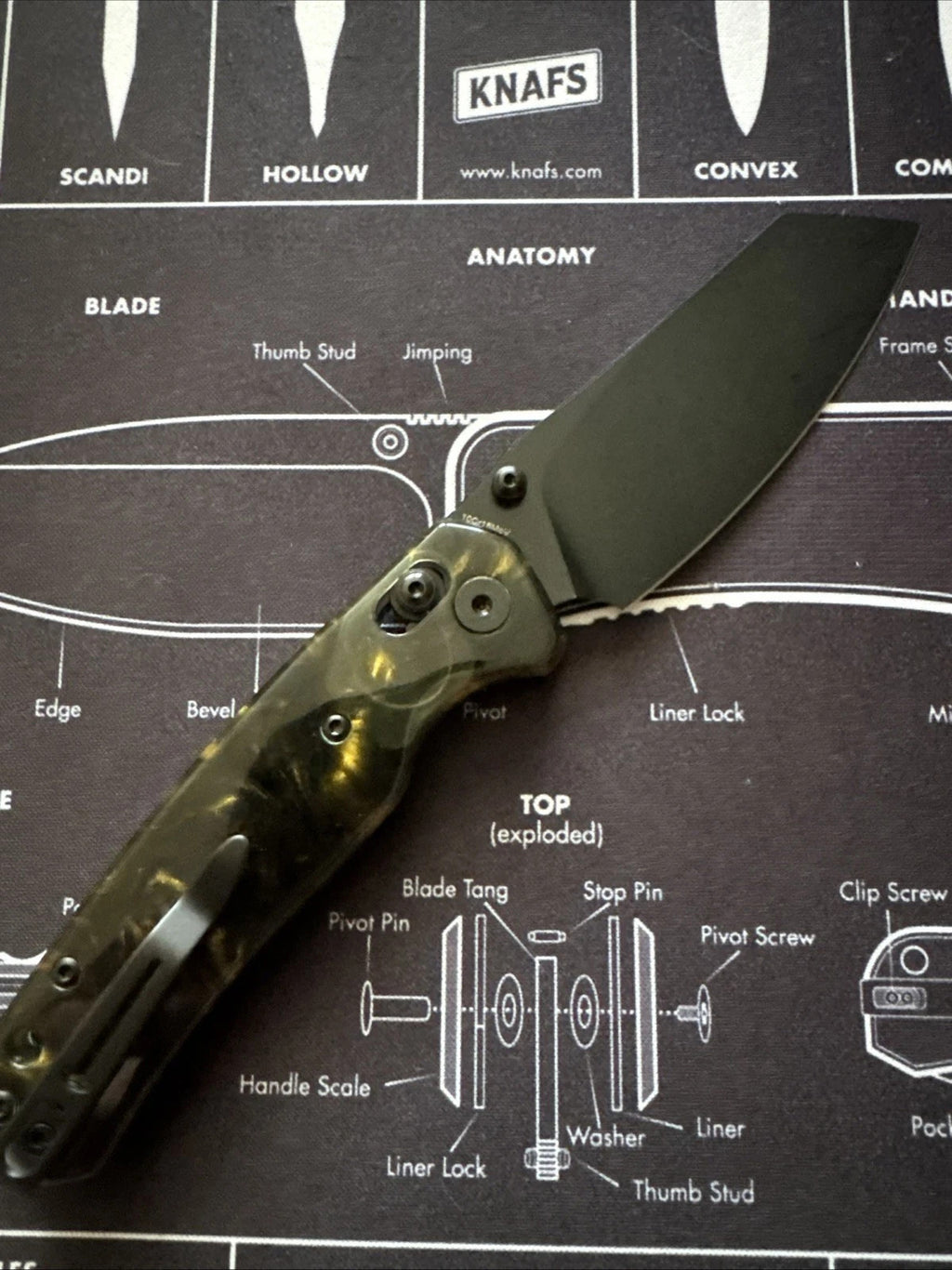 Bestechman Cicada's Wing Crossbar Lock Knife Brown Resin (3.15" Black)