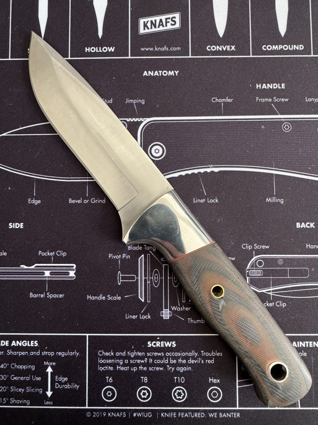 Gift-Ready 8.9" Damascus / Steel Knife Full Tang Hunt it Hunt + Leather Sheath