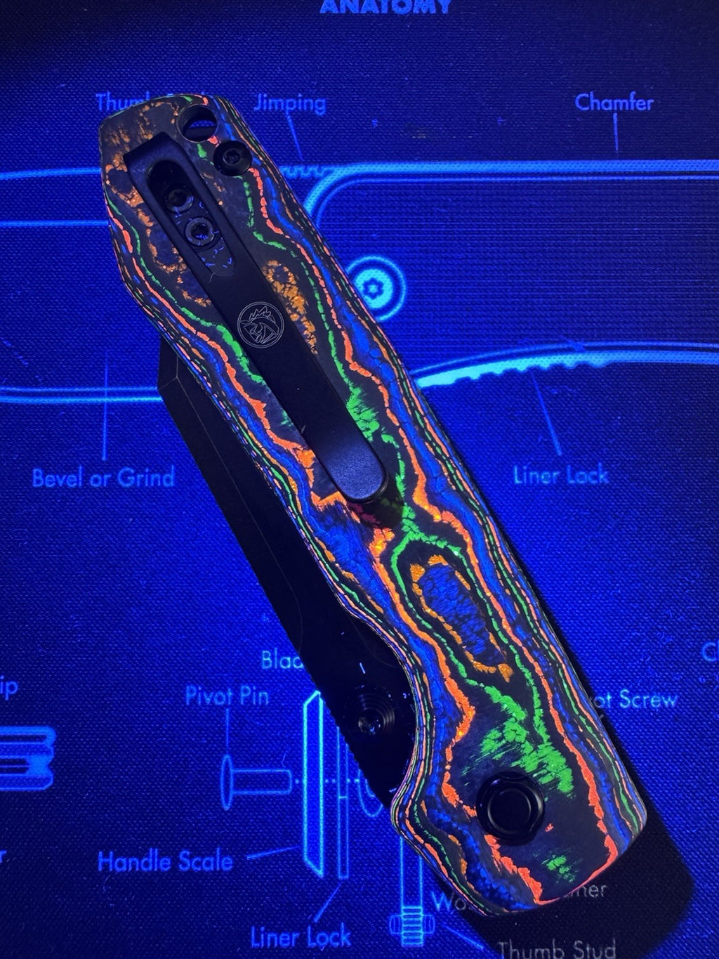 Vosteed Raccoon M390 Black 80s Camo Carbon Fiber BR OP Exclusive