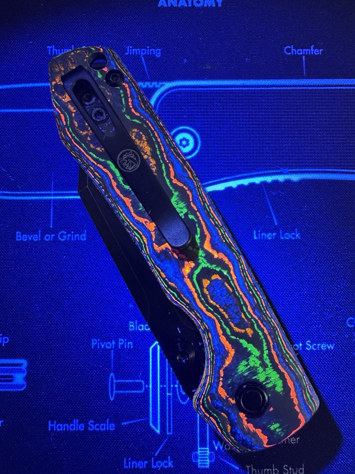 Vosteed Raccoon M390 Black 80s Camo Carbon Fiber BR OP Exclusive